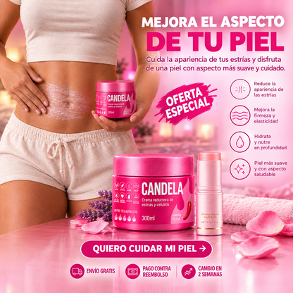 Crema Candela · Anticelulítica y Antiestrías + Bálsamo de Regalo