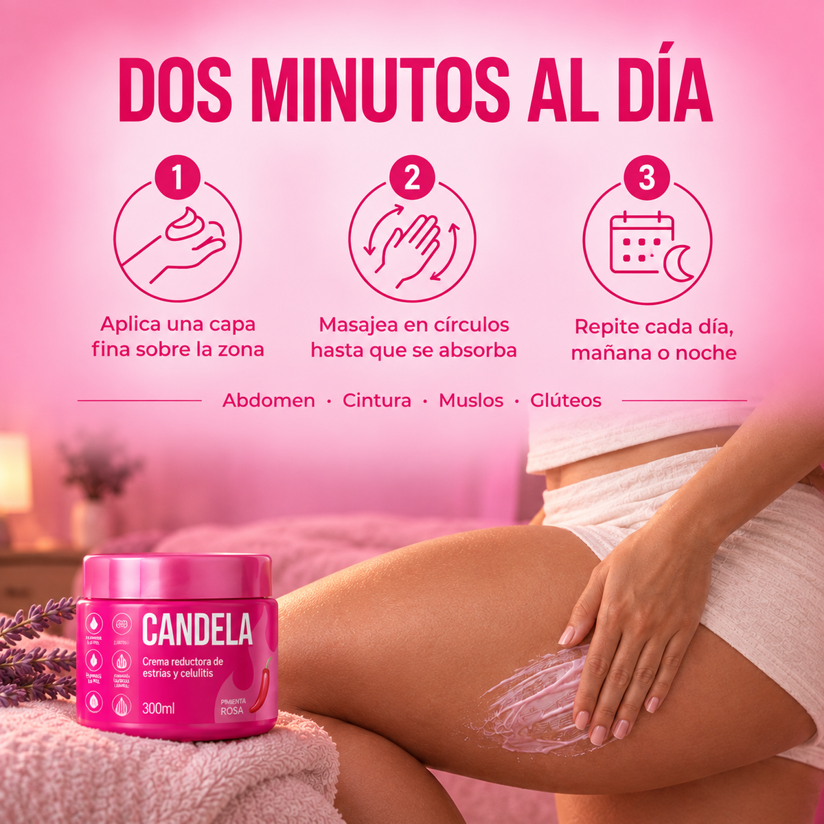 Crema Candela · Anticelulítica y Antiestrías + Bálsamo de Regalo
