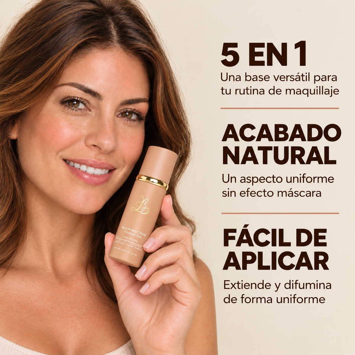 PELUZA-BASE DE MAQUILLAJE 5 EN 1